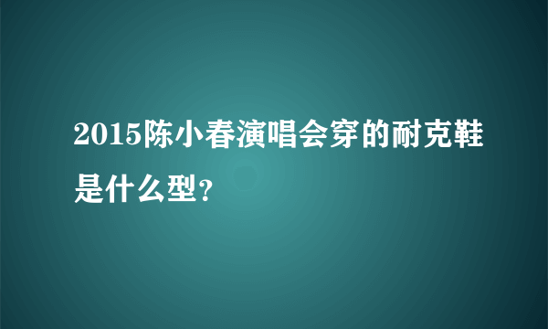 2015陈小春演唱会穿的耐克鞋是什么型？