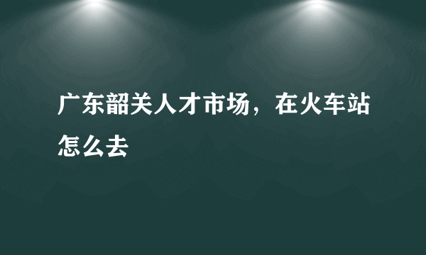 广东韶关人才市场，在火车站怎么去