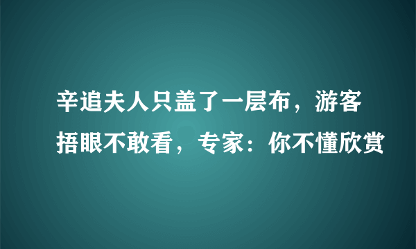 辛追夫人只盖了一层布，游客捂眼不敢看，专家：你不懂欣赏