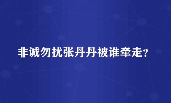 非诚勿扰张丹丹被谁牵走？