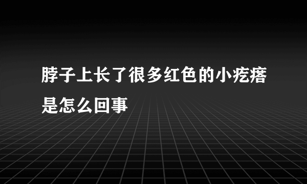 脖子上长了很多红色的小疙瘩是怎么回事