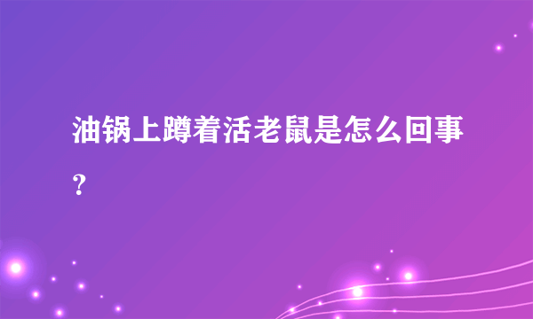 油锅上蹲着活老鼠是怎么回事？