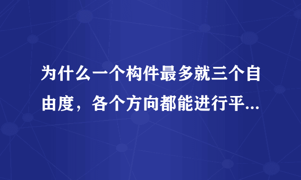 为什么一个构件最多就三个自由度，各个方向都能进行平动吗，不是应该有很多自由度的？