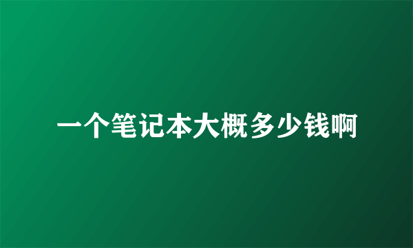 一个笔记本大概多少钱啊