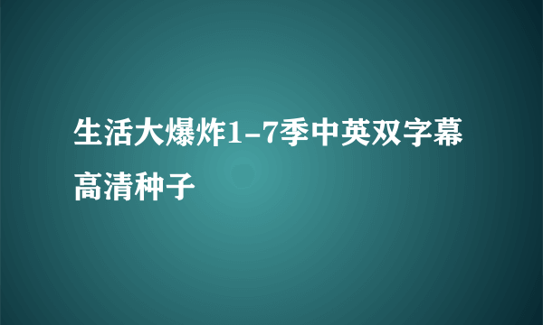 生活大爆炸1-7季中英双字幕高清种子