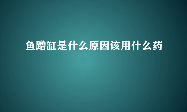 鱼蹭缸是什么原因该用什么药