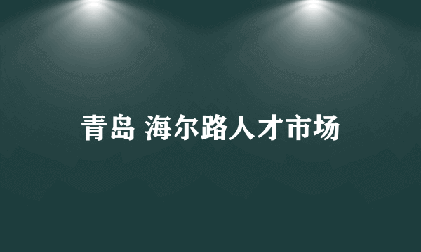 青岛 海尔路人才市场