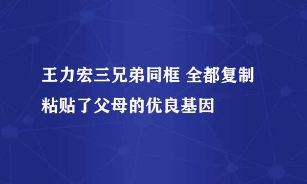 王力宏三兄弟同框 全都复制粘贴了父母的优良基因