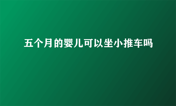 五个月的婴儿可以坐小推车吗