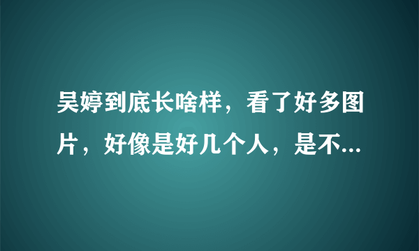 吴婷到底长啥样，看了好多图片，好像是好几个人，是不是整容了？