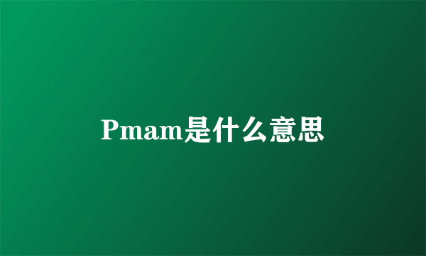 Pmam是什么意思