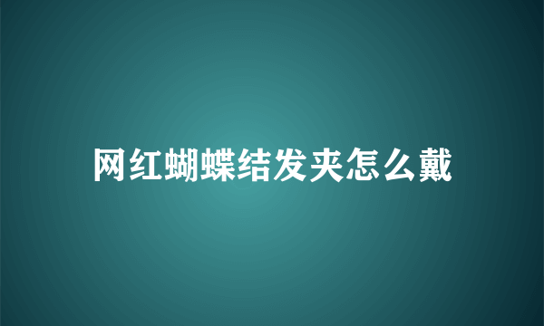 网红蝴蝶结发夹怎么戴