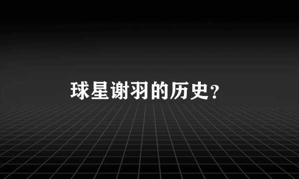 球星谢羽的历史？