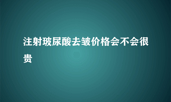 注射玻尿酸去皱价格会不会很贵