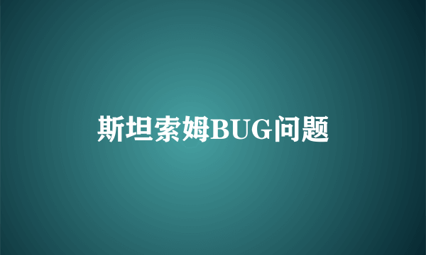 斯坦索姆BUG问题