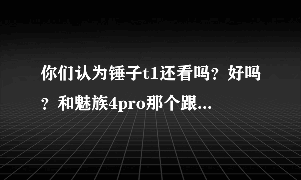 你们认为锤子t1还看吗？好吗？和魅族4pro那个跟着迷一点？