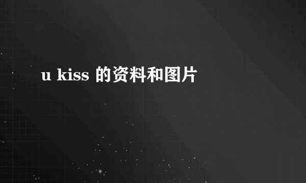 u kiss 的资料和图片