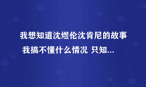 我想知道沈煜伦沈肯尼的故事 我搞不懂什么情况 只知道他们在一起了 为甚他们这么出名呢